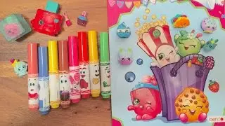 Shopkins craft activity book with season five charms Toy Review and Unboxing