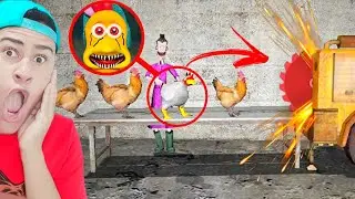 A FILHA DA GINGER CAIU NA MÁQUINA DE FRANGOS!! - Fuja com as Galinhas 4