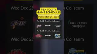PBA TODAY GAME SCHEDULE December 25, 2024 #pba #basketball #everyone #PBAAngatAngLaban #PBASeason49