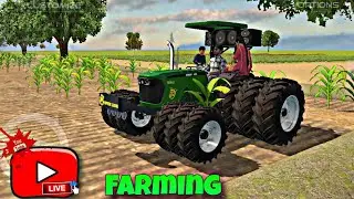 indian Farmer vehicle simulator 3D gameplay video crop cutting tractor rider