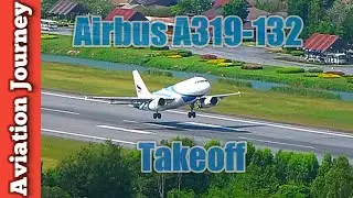 Plane Spotting Airbus A319-132 Bangkok Airways PG124 [ HS-PPS ]   Takeoff from Samui Airport
