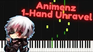 Animenz 1-Hand Unravel Piano Tutorial || Synthesia