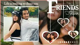 Friendship Day Video Editing | Friendship Video Kaise Bnaye | Best Friendship Black Screen Template🥰
