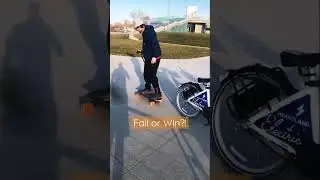 Guy fails and wins simultaneously on electric skateboard #esk8 #tech #fail #win #skate #boostedboard