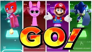 Owlette vs Sprunki Pinki vs Super Mario vs Sonic &ndash; The Ultimate Tiles Hop Showdown! #tileshop