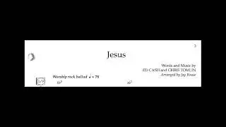 Jesus rehearsal video with scrolling sheet music