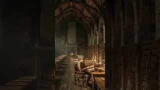 Medieval Scholar's Study - Fireplace Sounds for Studying #studyvideo #asmr #focus