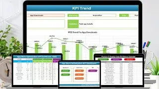 App Store Optimization KPI Dashboard in Excel