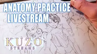 Anime Anatomy Practice - Art Livestream | Anime Manga Sketch