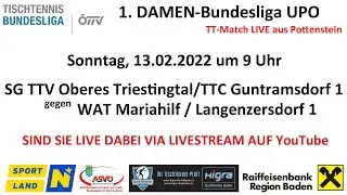1. TT DAMEN-BL UPO: SG TTV Oberes Triestingtal/TTC Guntramsdorf 1 - WAT Mariahilf/Langenzersdorf 1