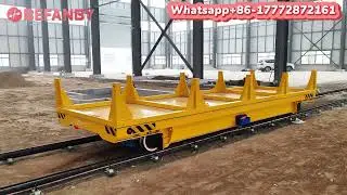 Rail Operted Factory Transport Cart,Insulated Wheels Electrical Transfer Trolley