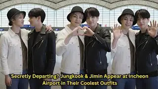 Incheon Airport Suddenly Goes Crazy! Jungkook & Jimin Look Super Cool, Is There a Secret Mission?