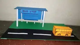 HOW TO MAKE A MINI BUS STOP PAPER CRAFT. ART & CRAFT TEACHER S.RAMYA