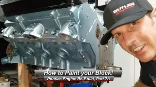 Pontiac V8 Rebuild, Part 7b:  How to paint your engine block, with a low cost paint booth.