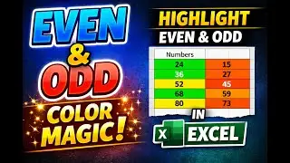 Highlight Even & Odd Numbers in Excel | Conditional Formatting Color Magic 🔥