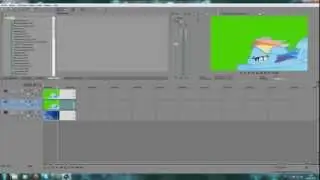 Using a Rainbow Dash greenscreen in Sony Vegas (without color correction).