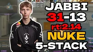 jabbi (31-13) rt:2.14 5-STACK (nuke) | EU FACEIT RANKED | #cs2 #pov