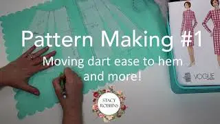 Pattern Making Skirts #1 - moving dart ease to hem and godets