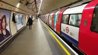 Jubilee line 1996 stock arrives and departs St John's Wood