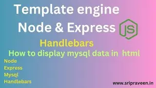 Handlebar Template Engine in Node & Express & mysql. #nodejs #expressjs #handlebar #mysql