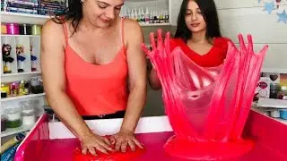 SUPER BATALHA DE SLIME! COM COLAS COLORIDAS  - QUEM GANHA?