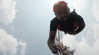 Bungee Jumping Hyderabad - Jumping from a crane - District Gravity