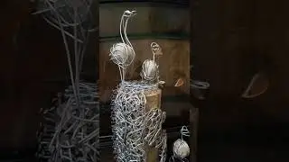 IRON ART #MAKING WIRE and NAIL sculpture #shorts #ytshorts #creativity