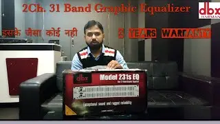 DBX 231S, Dual 31Band Graphic Equalizer, Full Settings In Hindi #unboxing #dbx #eq #testing #jbl #dj
