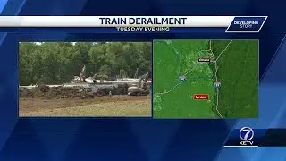 2 dozen train cars derailed in southeastern Nebraska