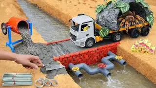 Diy Making a Mini Bridge in Mini  bricks with Rc Tractor 🔥‪@DIYMachinery