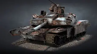 AbramsX Destroyed 3d-model Turntable