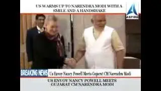 US envoy Nancy Powell meets Gujarat cm Narendra Modi