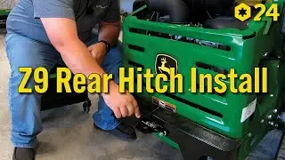 Как установить комплект сцепки на газонокосилку John Deere Z9