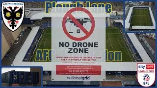 Ep65. Plough Lane Stadium, by drone Home of AFC Wimbledon. In League 2  for the 23/24 season