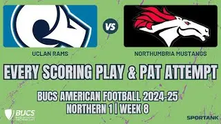 Scoring Plays & PAT Attempts - UCLan Rams vs Northumbria Mustangs -  2024-25 Week 8