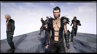 Warrior Raven. Game character. Unreal Engine.