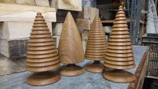 Turning a large Oak Christmas tree