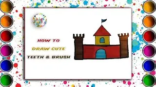 Temple Drawing | How to Draw Temple Easy | Step by Step Drawing | Kids Art