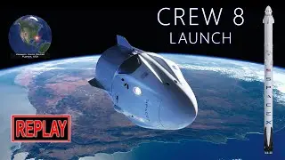 REPLAY: Crew-8 launch to ISS on SpaceX Crew Dragon! (3 Mar 2024)