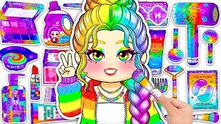 Paper DIY💖KPOP DEMON HUNTERS Rumi Snake colorful Hair Care + Skincare + Makeup Blind Bag Unboxing 04