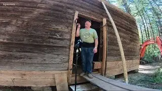Re-stacking the Molalla Log House