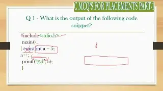Predict the output of the program || C MCQ'S || All About ECE