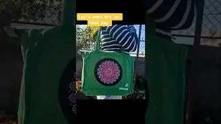 Mandala on Tote bag😱🫶 #1millionviews #art #mandalaart #totebagcanvas #dotmandalapainting #dotmandala