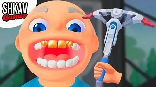 ЗУБЫ ИЗ ЗОЛОТА В ФОРМЕ КРЕКЕРА! В Titans Clinic VR.