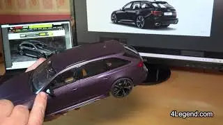 Unboxing Miniature Audi RS 6 Avant Purple GT Spirit 1:18 - 4Legend.com