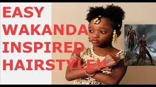 EASY WAKANDA INSPIRED HAIRSTYLE!! #wakanda #blackpanther #easyhairstyle