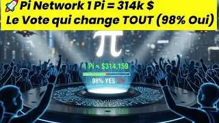 🚀Pi Network  1 Pi = 314k $  Le Vote qui change TOUT (98% Oui)