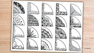 20 Corner Zentangle Pattern Designs | Simple Zentangle Patterns Anyone Can Draw