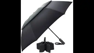 Windproof Umbrella, Vuteehy Travel Umbrella with 16 Ribs Double Canopy Construction  - Review