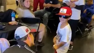 Nascar Racer Joey Logano Meets SV FF Jared Lloyd's Family Before Pocono's